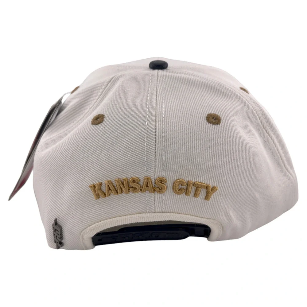 Pro Standard Kansas‎ City Royals MLB Script Logo Patch Ivory/Gold Snapback Hat
